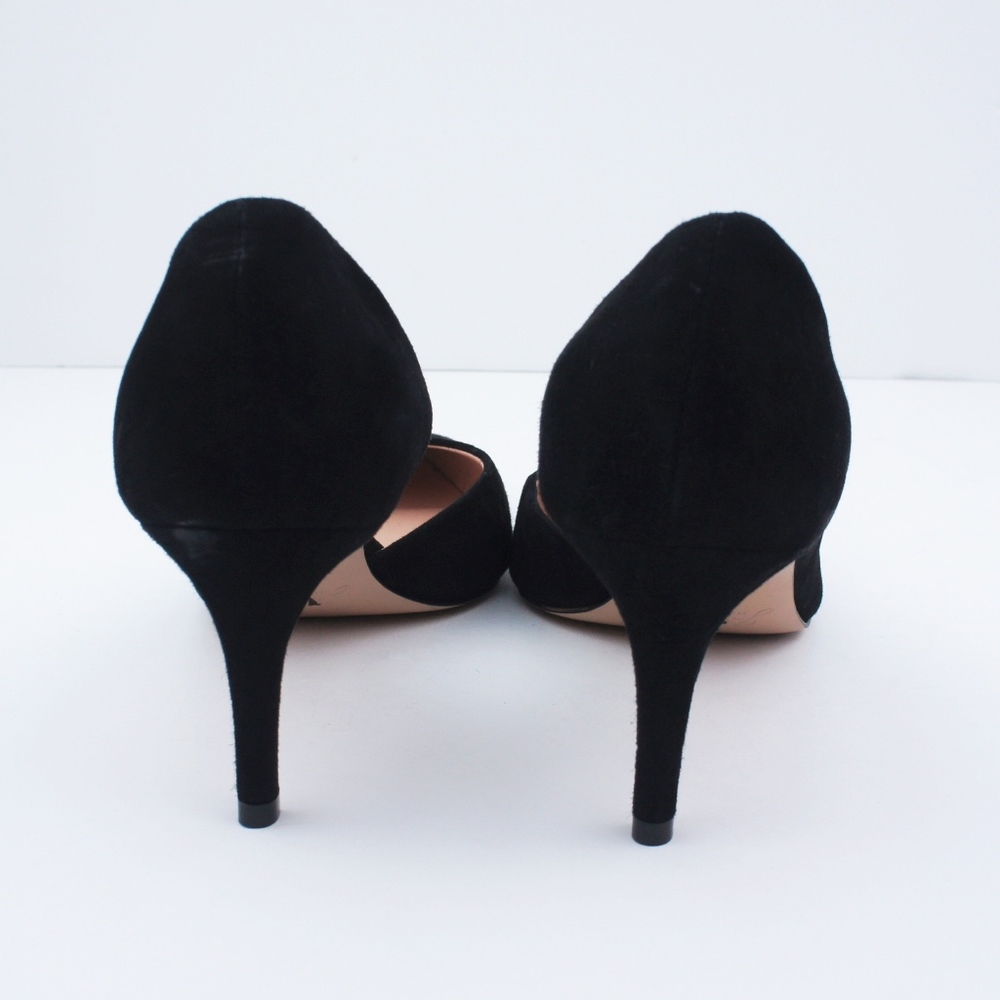 New JCREW Black Lucie Suede D'Orsay Pumps Heels - Picture 5 of 5